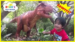 GIANT LIFE SIZE DINOSAUR Theme Park at the Zoo [upl. by Tebazile945]