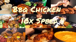 BBQ Whole Chicken🐔 Eating ASMR 😋 10XSPEED asmrsounds1945 BIGBITES 10xspeedeating [upl. by Vig631]