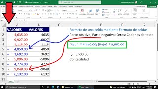 Números Positivos con Más y Negativos con Menos y signo alineado a la Izquierda en Excel [upl. by Rosemari360]