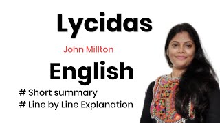 Lycidas By John Milton Summary In English  Short section wise summary [upl. by Willetta361]