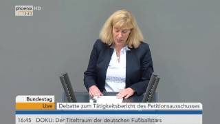 Bundestag Debatte zum Tätigkeitsbericht des Petitionsausschusses am 09062016 [upl. by Calva]