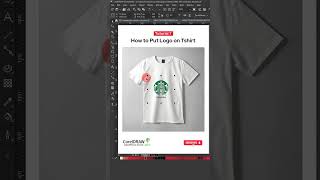 placing a logo on a Tshirt using CorelDRAW graphicdesigntools coreldraw graphictips [upl. by Bria253]