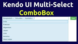 Kendo UI MultiSelect ComboBox in ASPNet MVC [upl. by Bhayani]