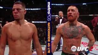 UFC 202 Conor McGregor and Nate Diaz Octagon Interviews [upl. by Sixela]