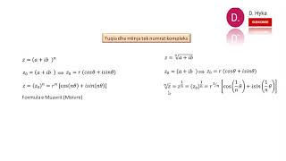 Numrat kompleks trajta algjebrike dhe trajta trigonometrike fuqia rrenja [upl. by Nomrah]
