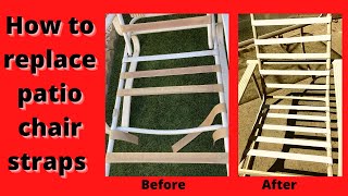 How to replace broken patio chair straps [upl. by Ezra]