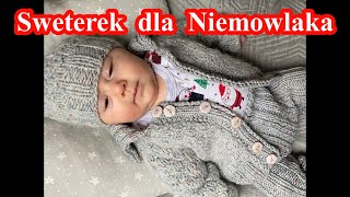 moda SWETEREK NA DRUTACH DLA NIEMOWLAKA DZIECKA ZRÓB SAM ROZPINANY CIEPŁY KROK PO KROKU 🧡💥 Nr11 [upl. by Uohk]