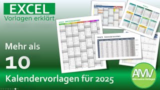 10 kostenlose Kalendervorlagen für 2025 [upl. by Dari472]