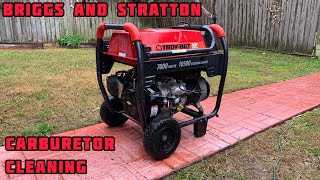 How to clean Briggs and Stratton generator carburetor easy diy [upl. by Sral]