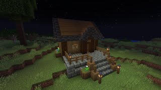 Minecraft Build Tutorial Spruce Cabin Easy minecraft building tutorial [upl. by Jeminah932]