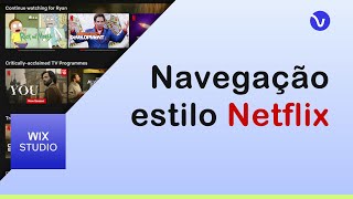 Navegação estilo Netflix 🙂 WIX STUDIO2023 [upl. by Lehcem]