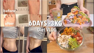 SUB）6日間で−3kg！🔥短期間で確実に減量するための食事メニュー📝｜How I Lost 3kg in 6 Days🔥｜Lose weight fast diet【ダイエット】 [upl. by Cressida]