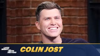 Colin Jost on George Santos and His Viral Red Carpet Moment with Scarlett Johansson [upl. by Kentiga]