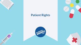 Professional Values in Nursing  Patient Rights [upl. by Lief]