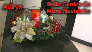 Bello Centro de Mesa Navideño con Vela Roja  Navidad [upl. by Anstus]