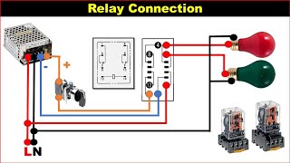 Relay Wiring Diagram  Relay Connection  Relay Working Principle [upl. by Olonam]