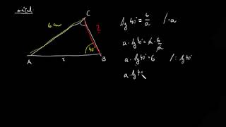 Výpočty v pravoúhlém trojúhelníku strana  Goniometrické funkce [upl. by Valry]