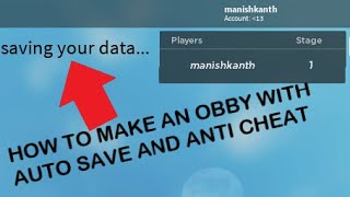 how to make obby game on roblox studio with auto save and anti cheat [upl. by Newbold]