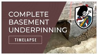 A Complete Basement Underpinning in Toronto  Timelapse  GJ MacRae [upl. by Tena490]