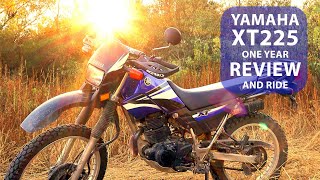 Yamaha XT225 One Year Review and Ride [upl. by Eiveneg]