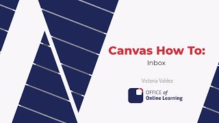 Canvas How To Inbox [upl. by Airdnassac190]