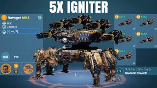 WR UE Igniter Ravager Gameplay  War Robots [upl. by Siuol]