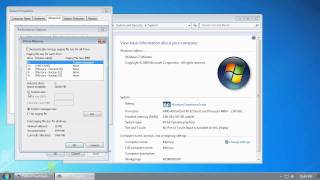 Windows 7  Adjust the Vitual Memory Pagefile Setting  Increase Performance [upl. by Alrahc]