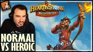 NORMAL VS HEROIC IN MERCENARIES  Hearthstone Mercenaries [upl. by Siblee411]