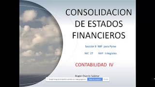 Consolidación de Estados Financieros 01 [upl. by Ladew662]