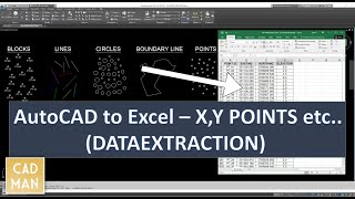 AutoCAD to Excel  DataExtraction [upl. by Schreibe]