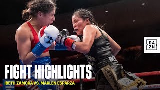 HIGHLIGHTS  Ibeth Zamora vs Marlen Esparza [upl. by Kaycee]