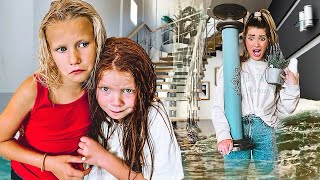 Our House Is FLOODING EarthQuake and Flood DRILL with 16 KiDS [upl. by Rucker]