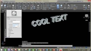 HOW TO DO 3D TEXT IN AUTOCAD [upl. by Luahs780]