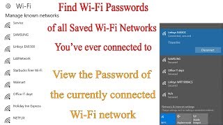 How to Find WiFi Passwords of the Current and All Previously Connected WiFi Networks [upl. by Carn366]