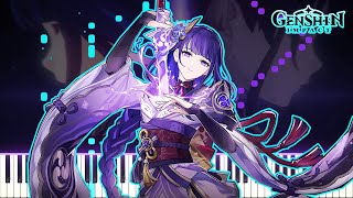 Raiden Shogun Judgment of Euthymia  Character Demo PV  Piano Cover Synthesia【Genshin Impact】 [upl. by Garrison]