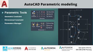 AutoCAD Parametric Modeling [upl. by Anoblav]