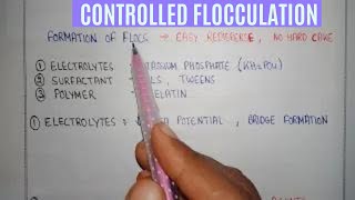 Controlled flocculation in suspension  formulation of suspension  coarse dispersion [upl. by Underwood]