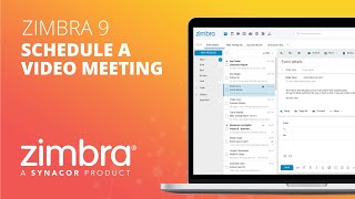 Zimbra Modern UI Demo  Schedule a Video Meeting [upl. by Dumanian746]