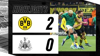 Borussia Dortmund 2 Newcastle United 0  UEFA Champions League Highlights [upl. by Aicilehp878]