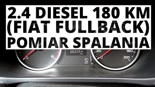 Fiat Fullback 24 Diesel 180 KM AT  pomiar zużycia paliwa [upl. by Hplar]