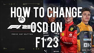 TUTORIAL HOW TO CHANGE OSD SETTINGS ON F1 23 [upl. by Artemisa]