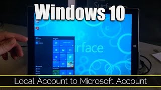 Windows 10  Switch from a LOCAL Account to a MICROSOFT Account [upl. by Buddie40]