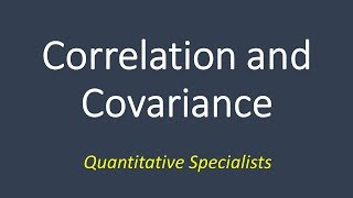 Covariance and Correlation Standard Deviation Variance [upl. by Ennairak]