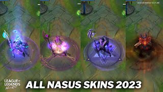 OLD Riot K9 Nasus League of Legends Skin Spotlight [upl. by Nywra]