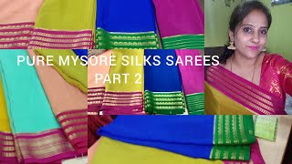 PURE MYSORE SILKS PART 2  PRICE DETAILS ONLINE PURCHASING KSIC SILK SAREES HOW TO BUY REVIEWS [upl. by Lamiv578]