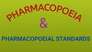 PHARMACOPOEIA Pharmacopoeial standards [upl. by Helyn]