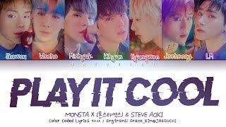 MONSTA X 몬스타엑스 amp Steve Aoki  PLAY IT COOL Color Coded Lyrics EngRomHan가사 [upl. by Honorine]