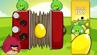 Angry Birds  4 x SOUND SQUENCER GOLDEN EGG BIRDS VS 100 PIGGIES [upl. by Adehsor655]