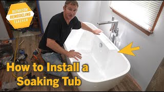 Freestanding Soaking Tub  Easiest Way to Install l PLAN LEARN BUILD [upl. by Ttessil]