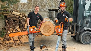 Husqvarna 592 XP vs 395 XP Chainsaw [upl. by Ko846]